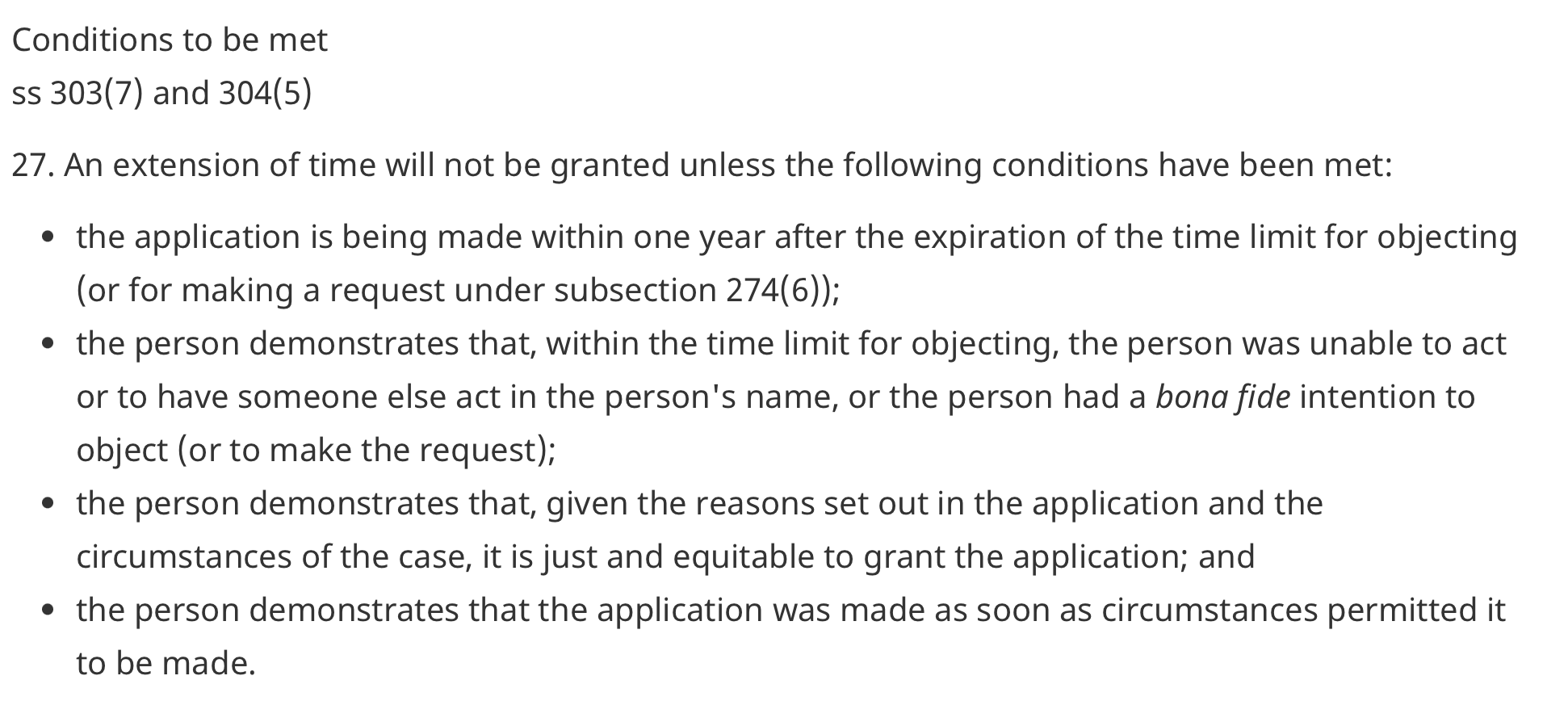 CRA Notice of Objection deadline extension conditions