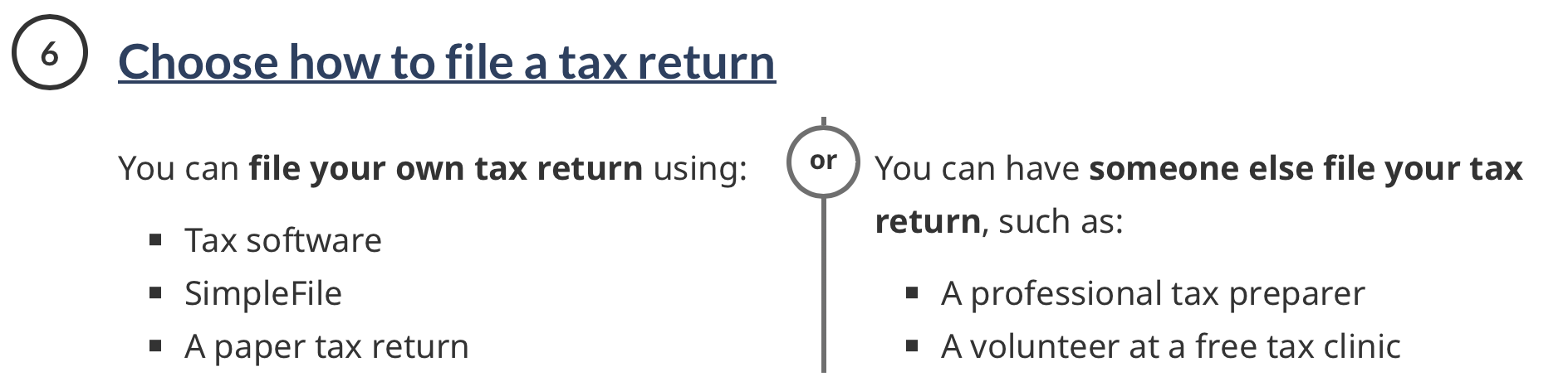 How to make file a return using the CRA online portal