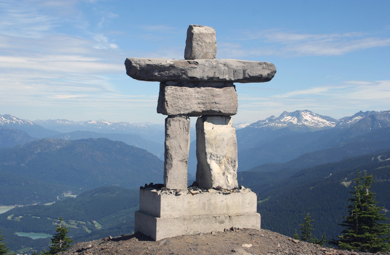 Inukshuk at Mt. Whistler, a stone wayfinding marker symbolizing guidance and resilience