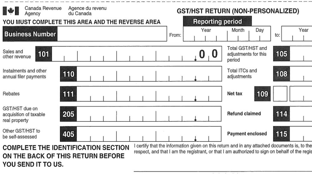 GST HST Return