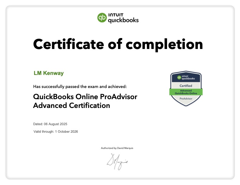2025 QBO Certification