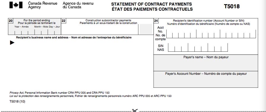 T5018 Information Slip