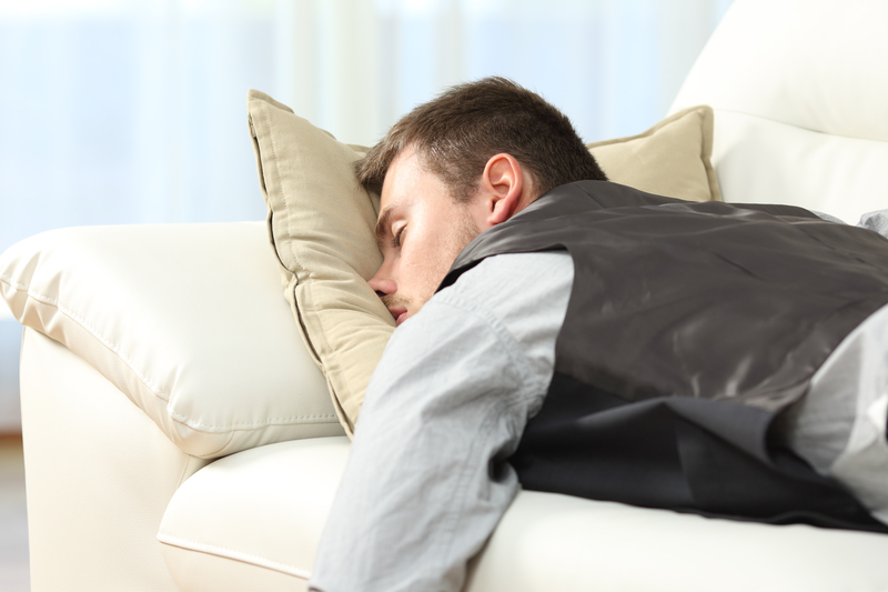 Tired Businessman Conked Out