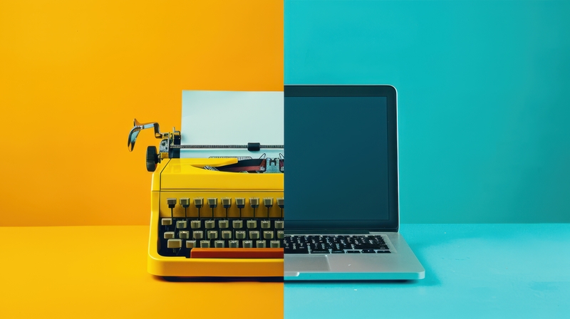 Typewriter vs Laptop - How far we have come